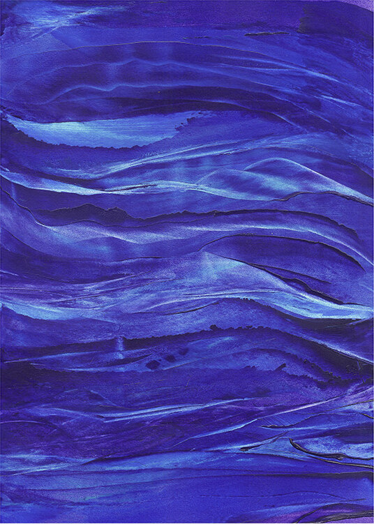 Transparence vibrante en bleu